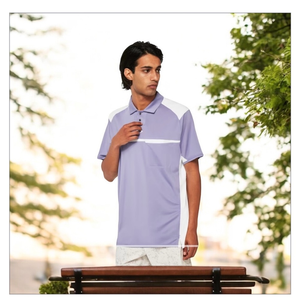 OAKLEY BONDED ARC Polo Golf Shirt-Purple-White-EUC-Sz XL ☀️​